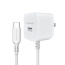 コンセントチャージャー 2.4A タイプCケーブル直結 USB-A×1ポート スマートパワーセレクト A77CUモデル