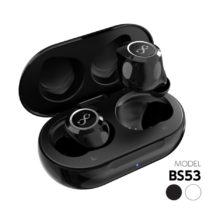完全ワイヤレスイヤホン AAC対応 IPX5防水 Bluetooth Ver5.0 テレワーク マイク付き BS53モデル