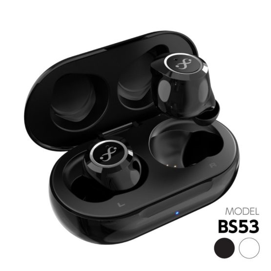 完全ワイヤレスイヤホン AAC対応 IPX5防水 Bluetooth Ver5.0 テレワーク マイク付き BS53モデル