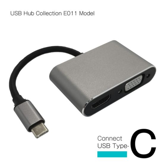 【送料無料】WEB限定販売 USBハブ 映像出力 HDMIポート4K/30Hz VGA タイプC接続 E011モデル