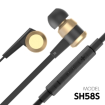 ステレオイヤホン ハンズフリー機能付き Φ3.5ー4極ステレオミニプラグ SH58Sモデル