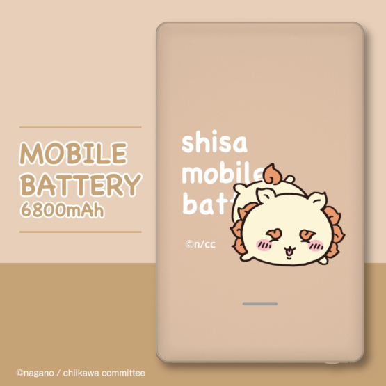 ちいかわ モバイルバッテリー 6800mAh シーサー ベージュ 第2弾(2023年モデル) USB-A USB-C 2ポート 2.4A キャラクター かわいい SQ-L96-S