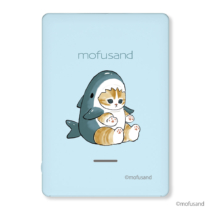 mofusand モバイルバッテリー 5000mAh サメにゃん ブルー  サメ×にゃん USB-A 2ポート 2.4A キャラクター かわいい SQ-L103-BBMS2