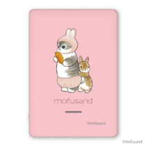 mofusand モバイルバッテリー 5000mAh うさにゃん ピンク うさ×にゃん USB-A 2ポート 2.4A キャラクター かわいい SQ-L103-CBMS1