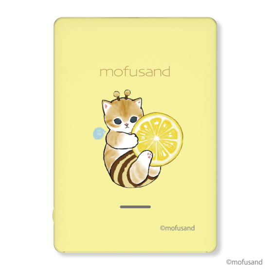 mofusand モバイルバッテリー 5000mAh ハチにゃん イエロー ハチ×にゃん USB-A 2ポート 2.4A キャラクター かわいい SQ-L103-LYMS3