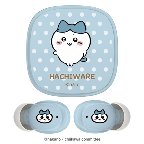 ちいかわ Bluetooth ver5.3 完全ワイヤレスイヤホン ハチワレ ブルー 第3弾(2023年モデル) AAC対応 IPX4防滴 通話OK タッチセンサー SQ-BS75BB-H
