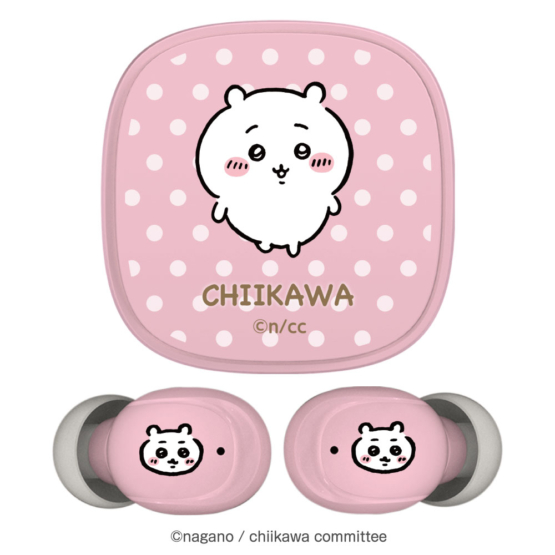 ちいかわ Bluetooth ver5.3 完全ワイヤレスイヤホン ちいかわ ピンク 第3弾(2023年モデル) AAC対応 IPX4防滴 通話OK タッチセンサー SQ-BS75CB-C