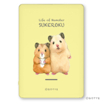 助六の日常 モバイルバッテリー 5000mAh イエロー USB-A 2ポート 2.4A キャラクター かわいい SQ-L103-LYSR3