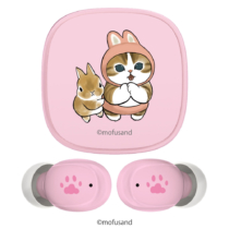 mofusand Bluetooth ver5.3 完全ワイヤレスイヤホン うさにゃん ピンク 第2弾(2023年モデル) AAC対応 IPX4防滴 通話OK タッチセンサー SQ-BS75CB-MS3